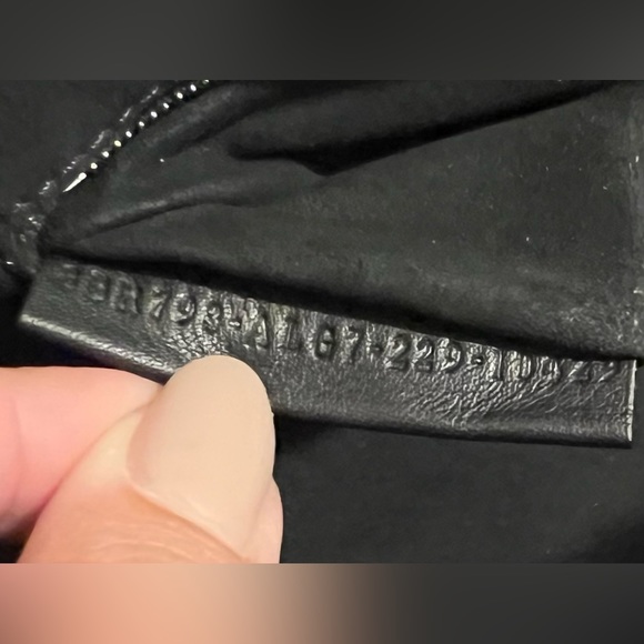 NEW Fendi Baguette Chain Midi Dark blue black FF tapestry bag silver hardware - Picture 5 of 15